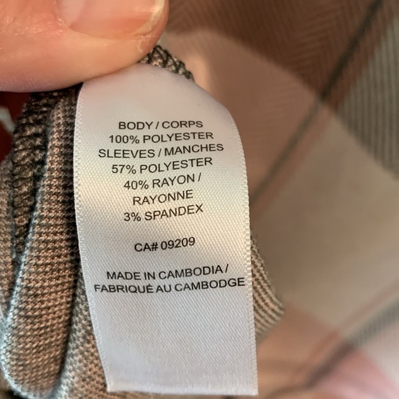 Pink Gray Plaid Tunic 3X - Picture 5 of 8